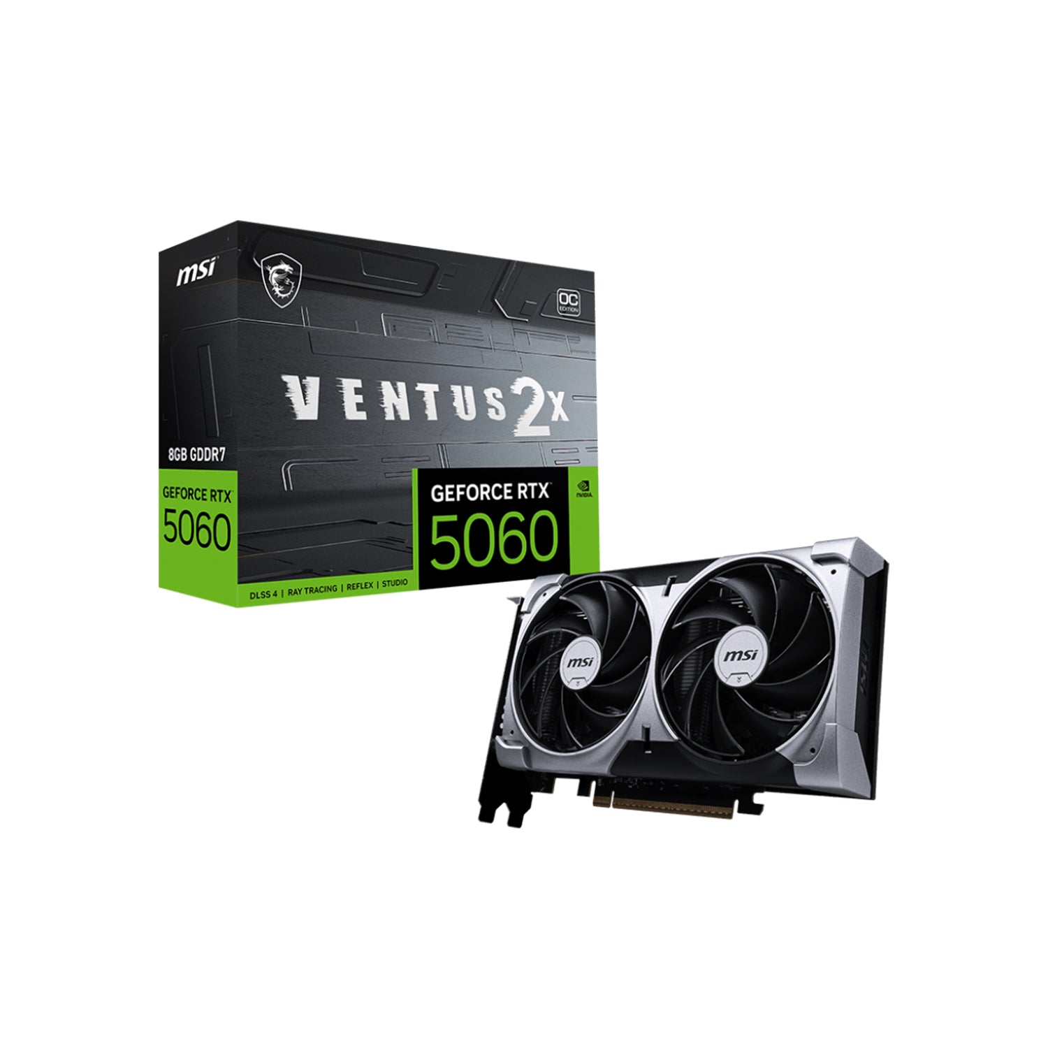 MSI GeForce RTX 5060 8G VENTUS 2X OC Graphics Card, 8GB