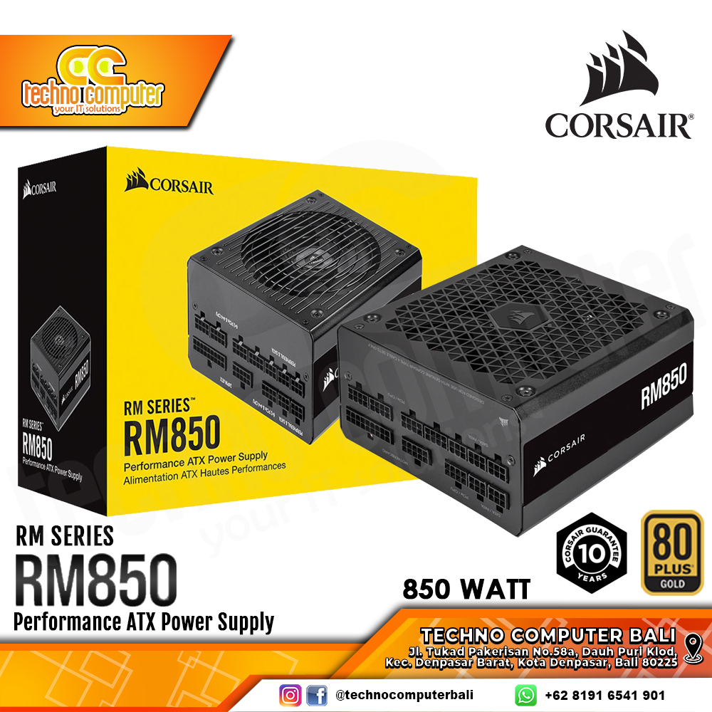 CORSAIR RM850 850W 80+ Gold - Full Modular