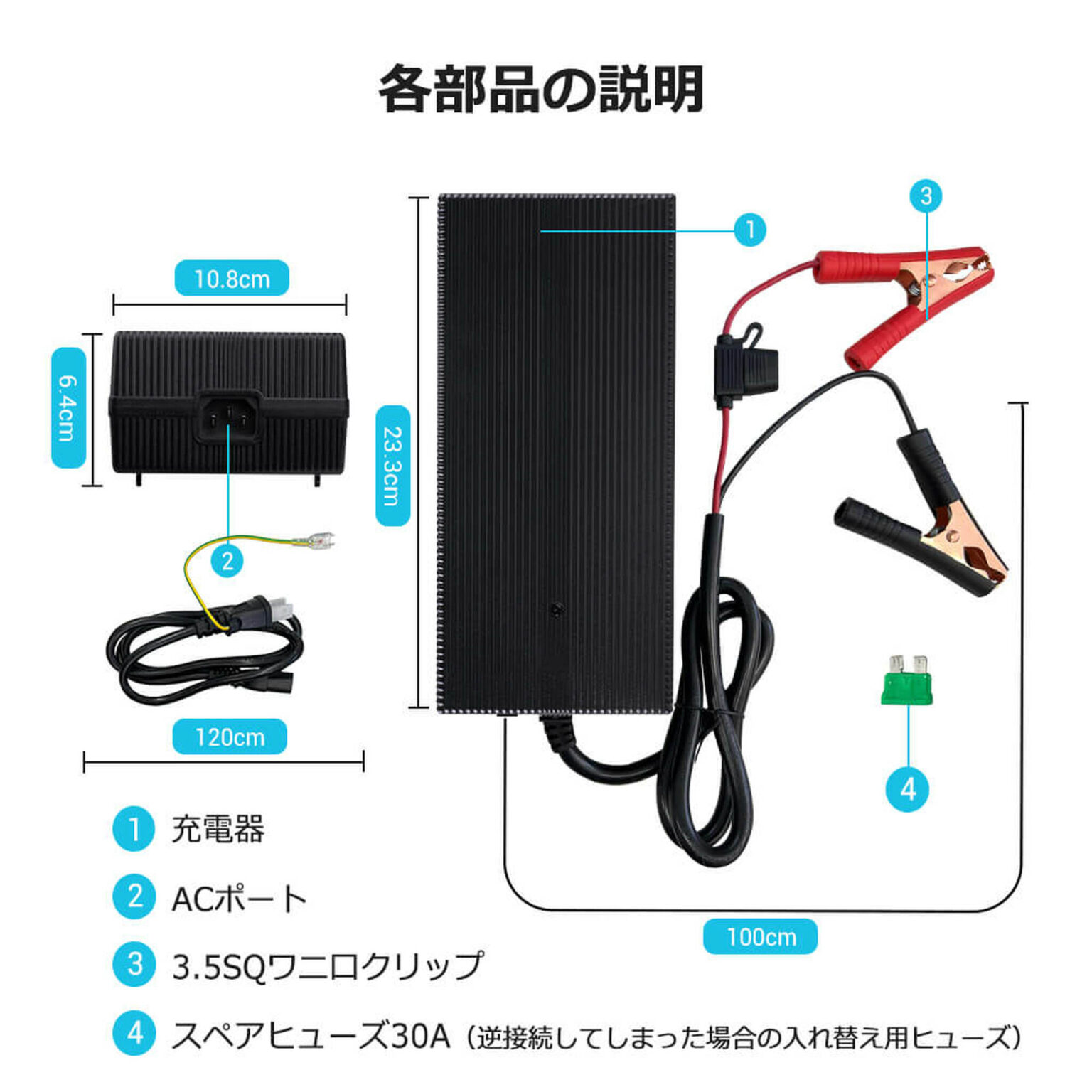 RENOGY リン酸鉄リチウムイオンバッテリー専用充電器12V 20A | テックM