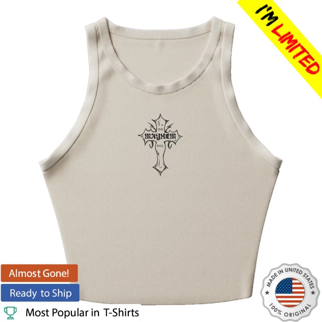 Lady Gaga Merch Mayhem Cross Cropped Tank - Graphic Design Prints