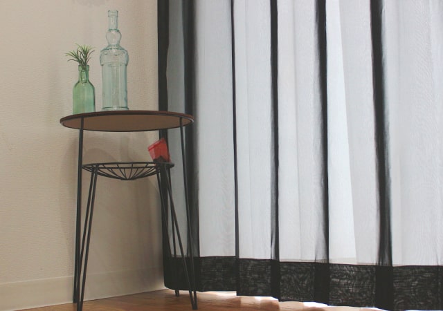 ジョーゼット黒 オーダーレース｜ カーテンとインテリアの専門店 TERI