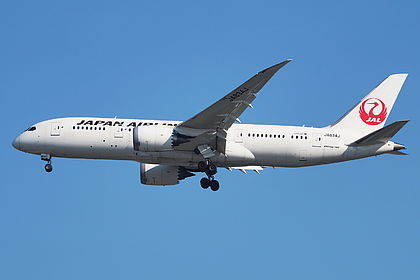 JA834J Japan Airlines Boeing 787-8 Dreamliner | Planespotters.net