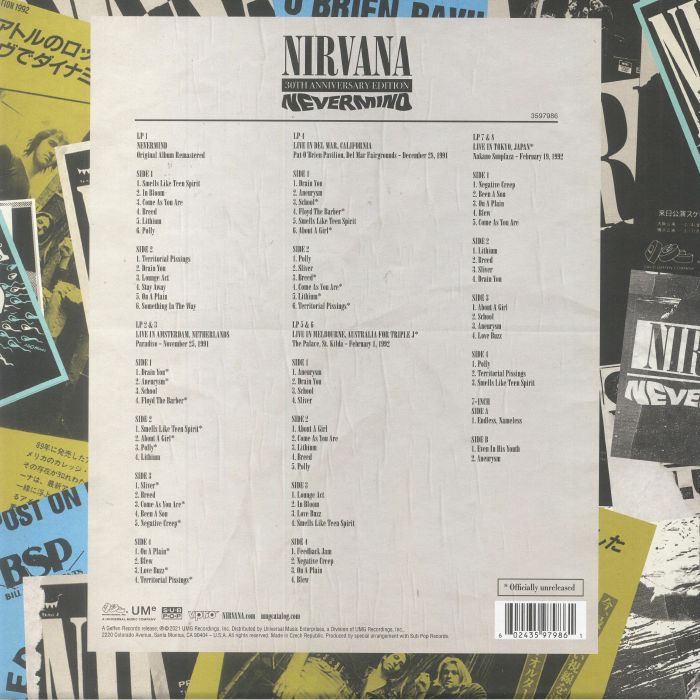 NIRVANA (ニルヴァーナ) - Nevermind - 30th Anniversary Edition