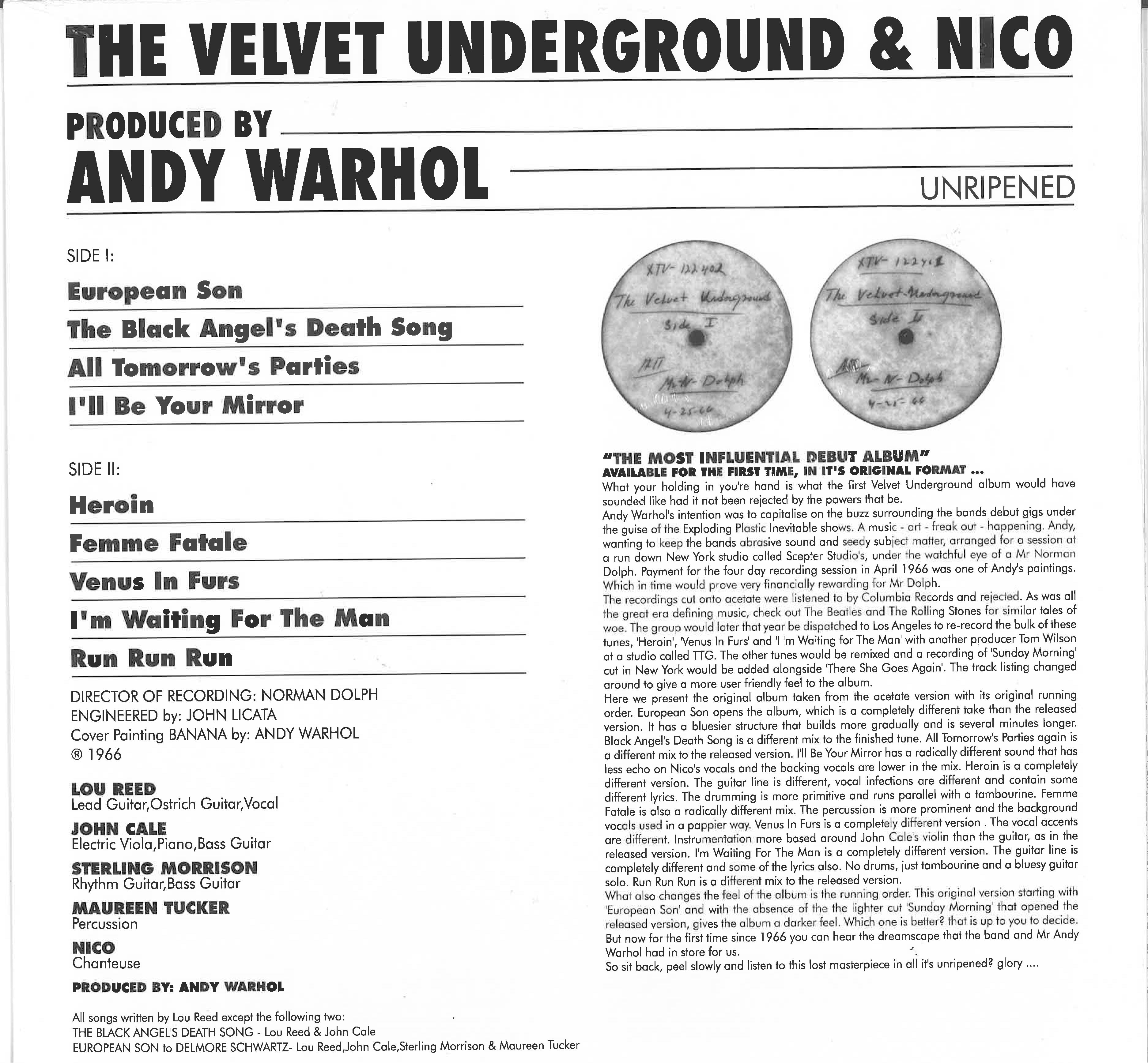 VELVET UNDERGROUND (ヴェルベット・アンダーグラウンド) - The Velvet