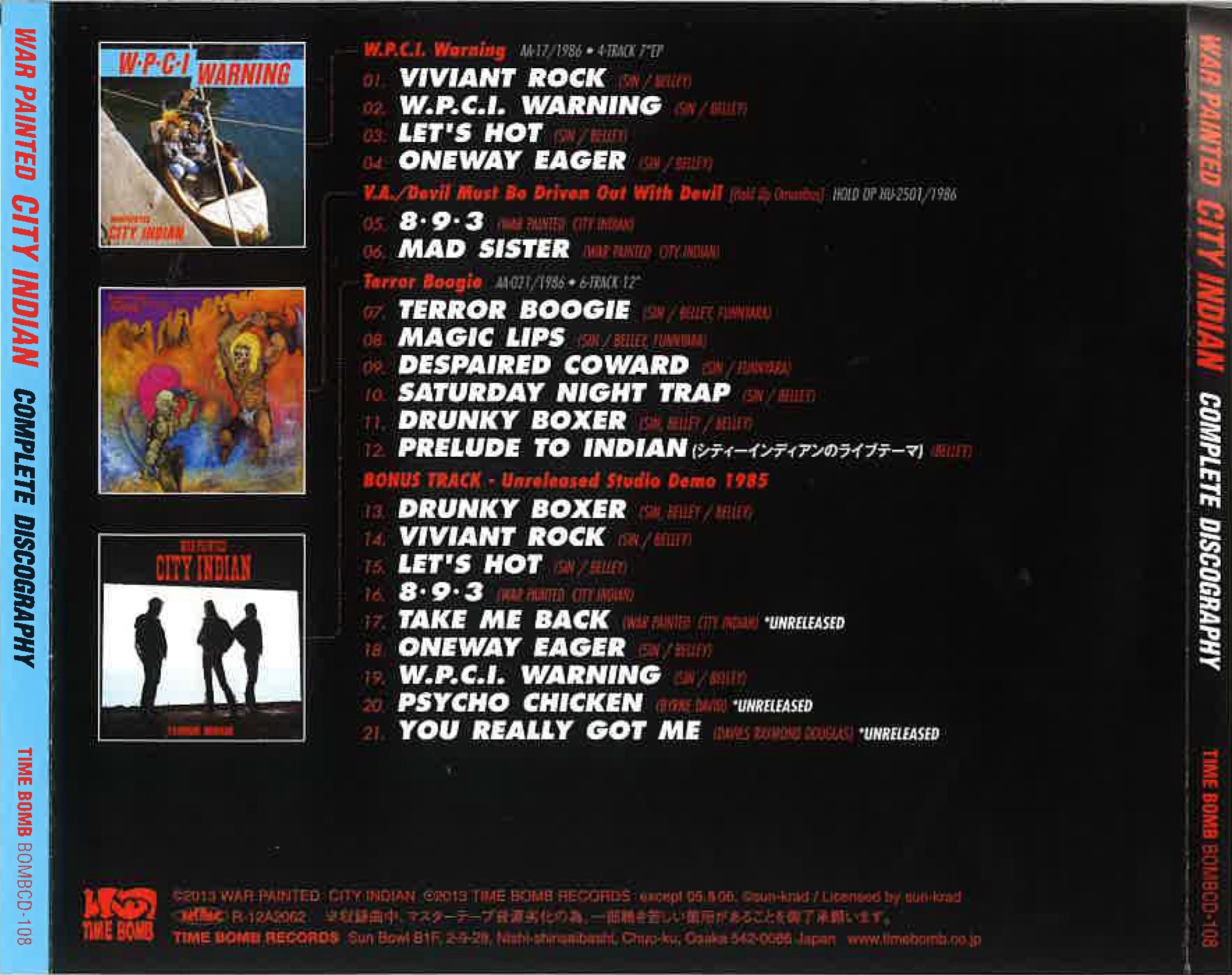 WAR PAINTED CITY INDIAN (ウォー・ペインテッド・シティ