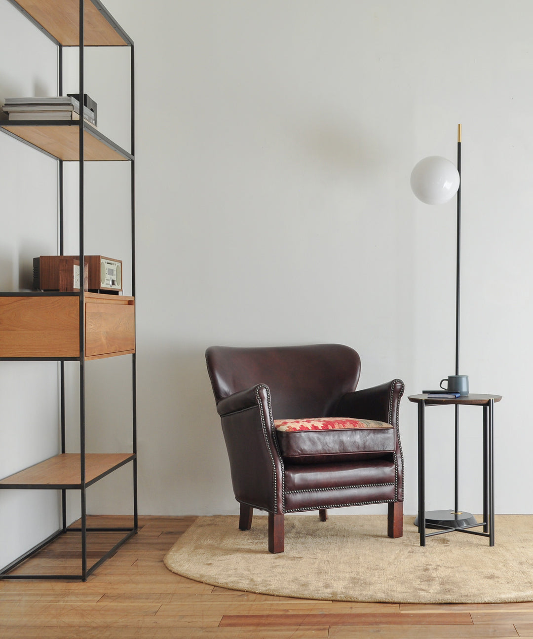 HALO（ハロー）PROFESSOR ARM CHAIR BIKERTAN レザー ソファ 一人掛け