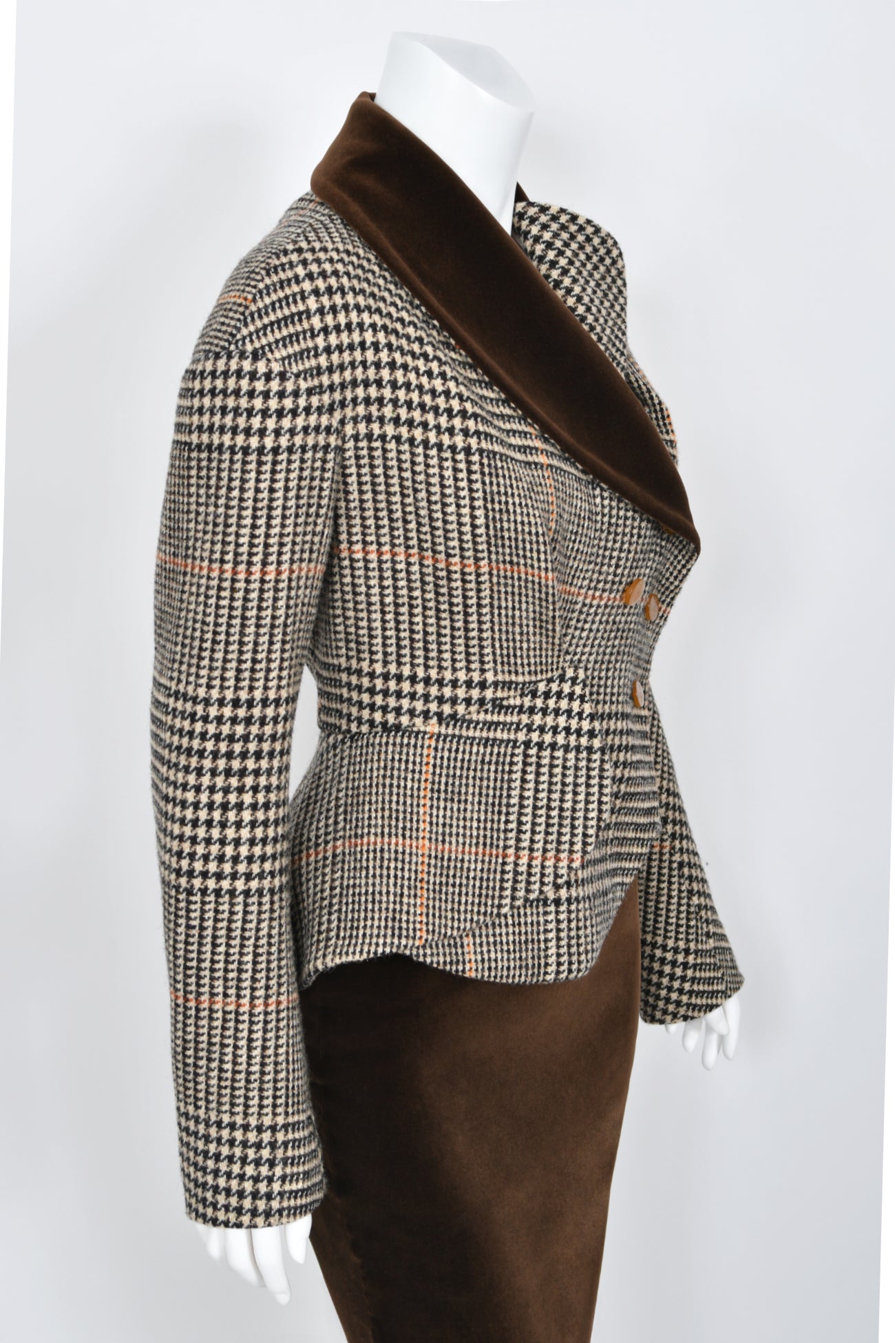 Vintage 1996 Vivienne Westwood 'Storm in a Teacup' Tweed Velvet