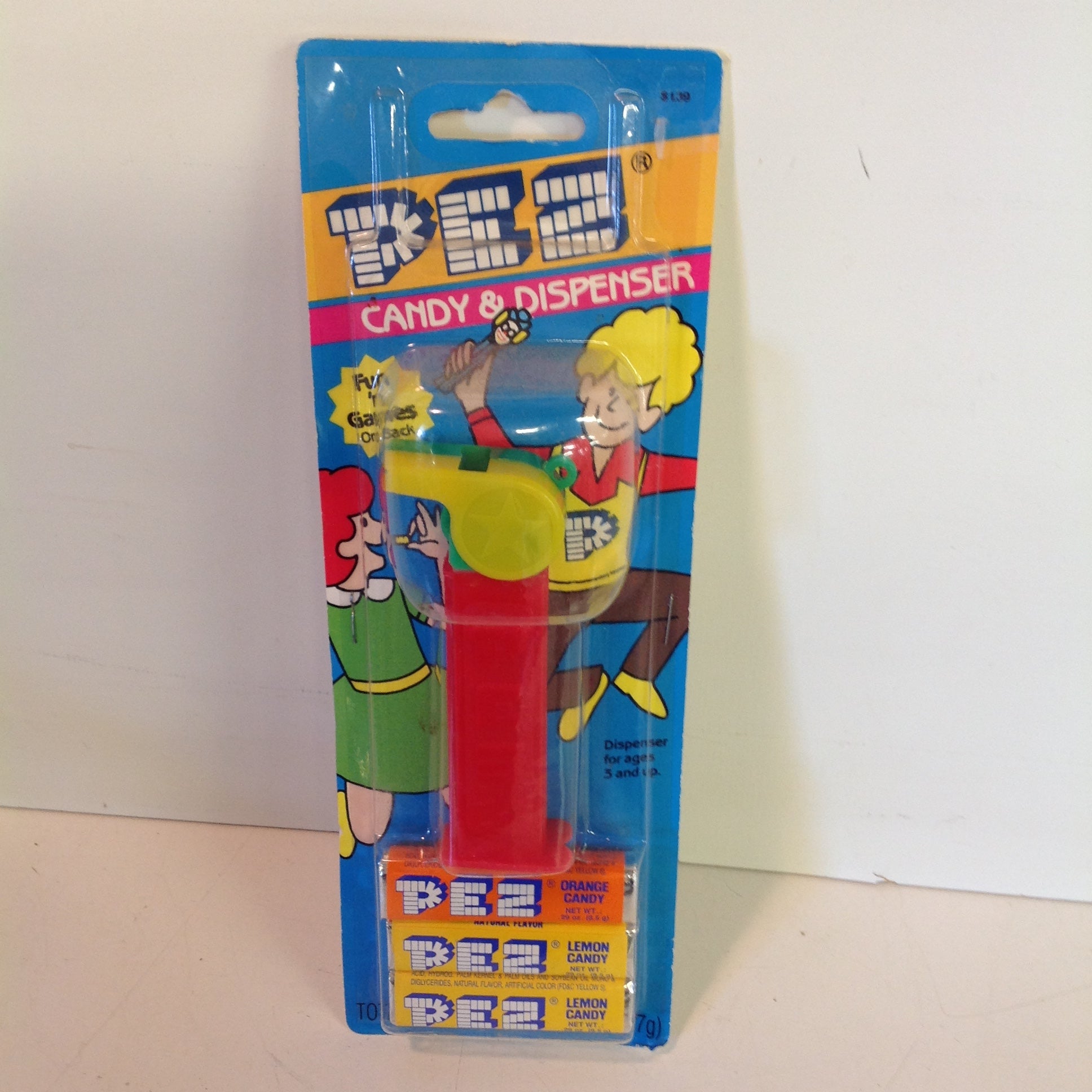 Vintage 1990's Pez Candy Dispenser w/Original Packaging Whistle