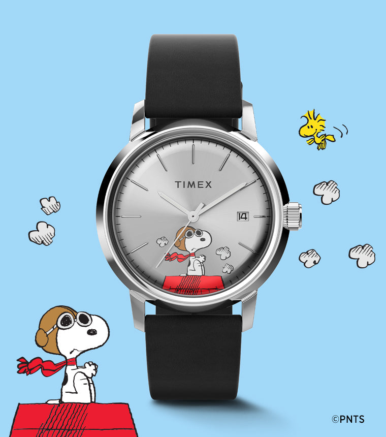 Timex Marlin® Automatic x Peanuts Snoopy Flying Ace 40mm Leather