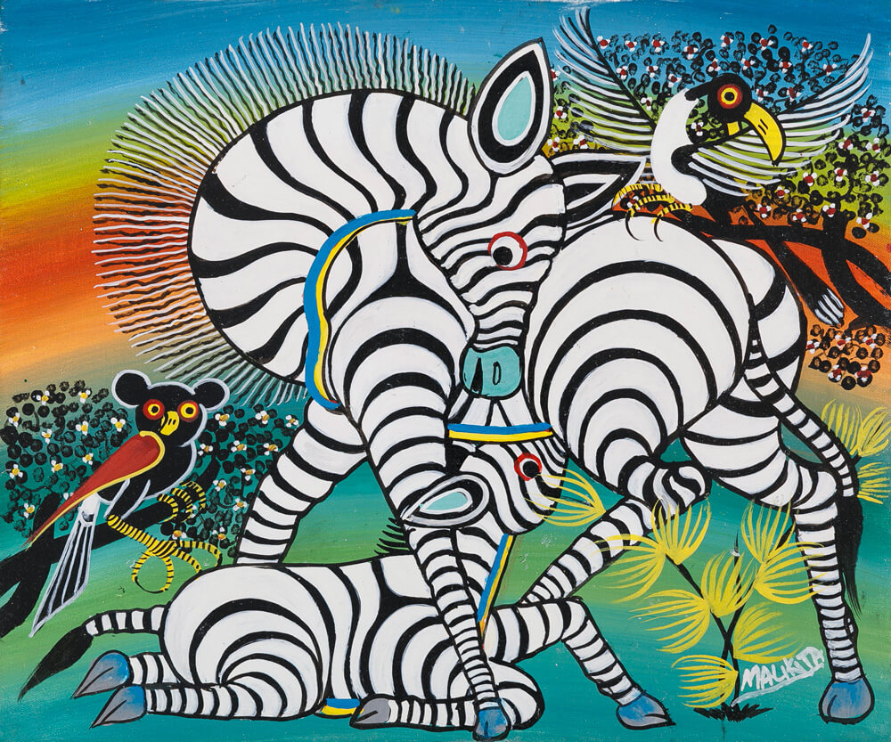 キリンの親子/鳥 - ティンガティンガオンラインショップ