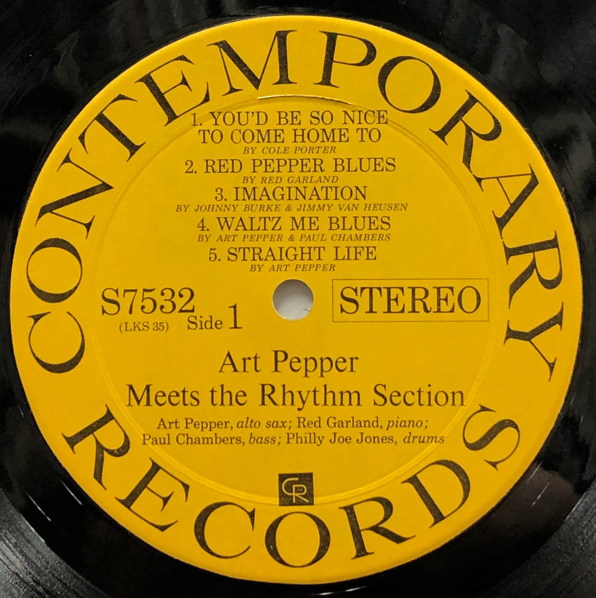 ART PEPPER / Art Pepper Meets The Rhythm Section (S7532) LP