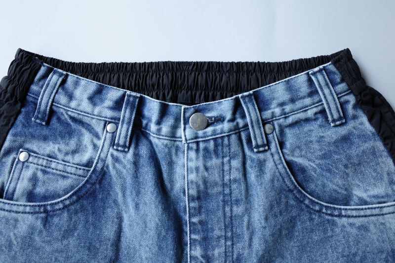 stein NYLON COMBINATION CHEMICAL BLEACHED DENIM JEANS・INDIGO - tity