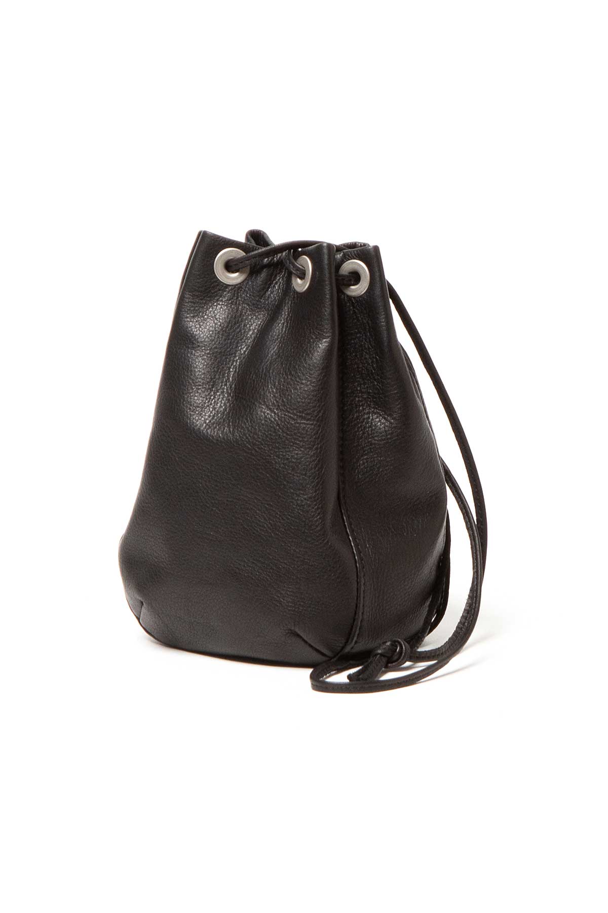 DRAWSTRING POUCH COW LEATHER | hobo