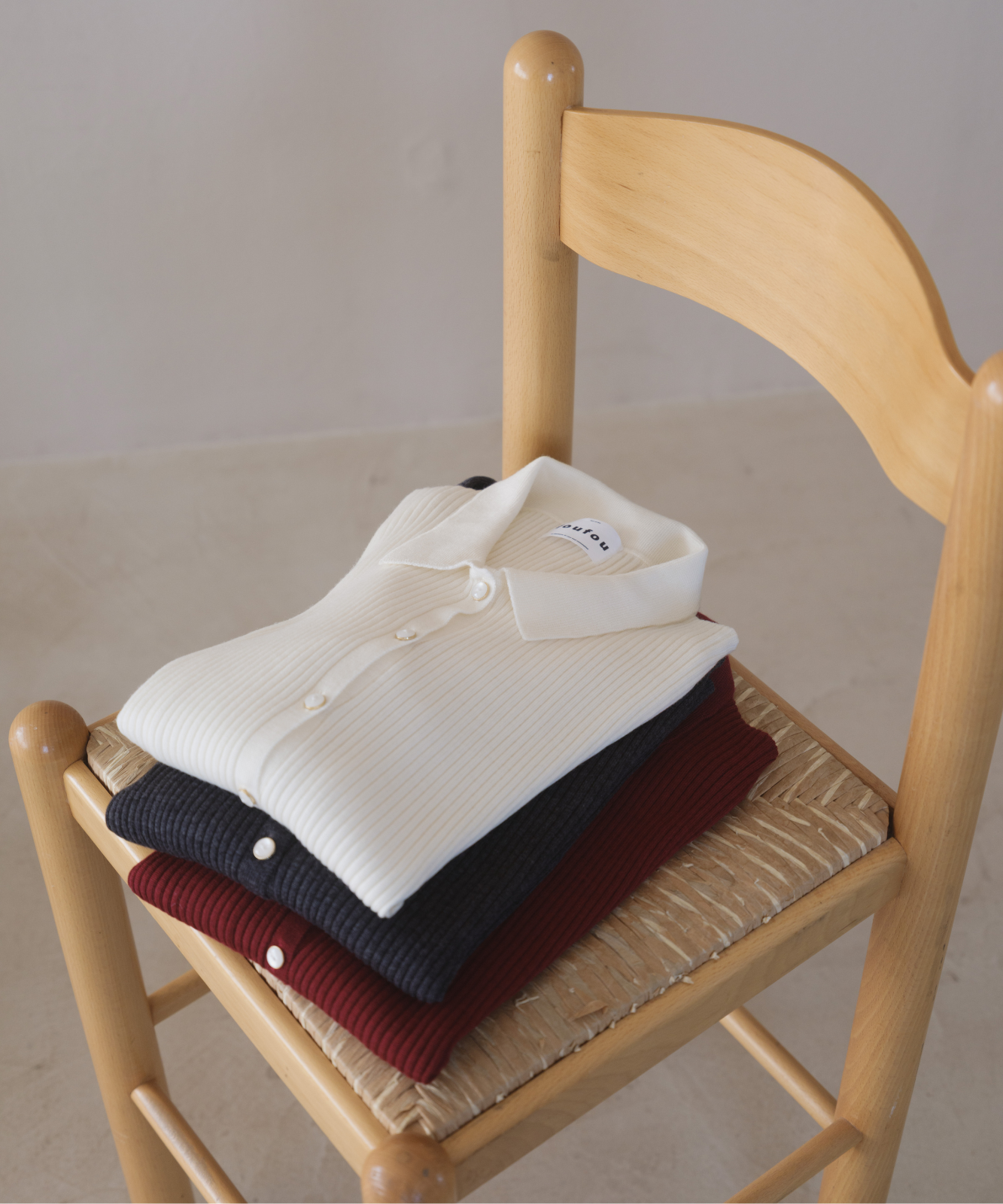 ≪通常販売≫knit polo cardigan（ニットポロカーディガン） – THE