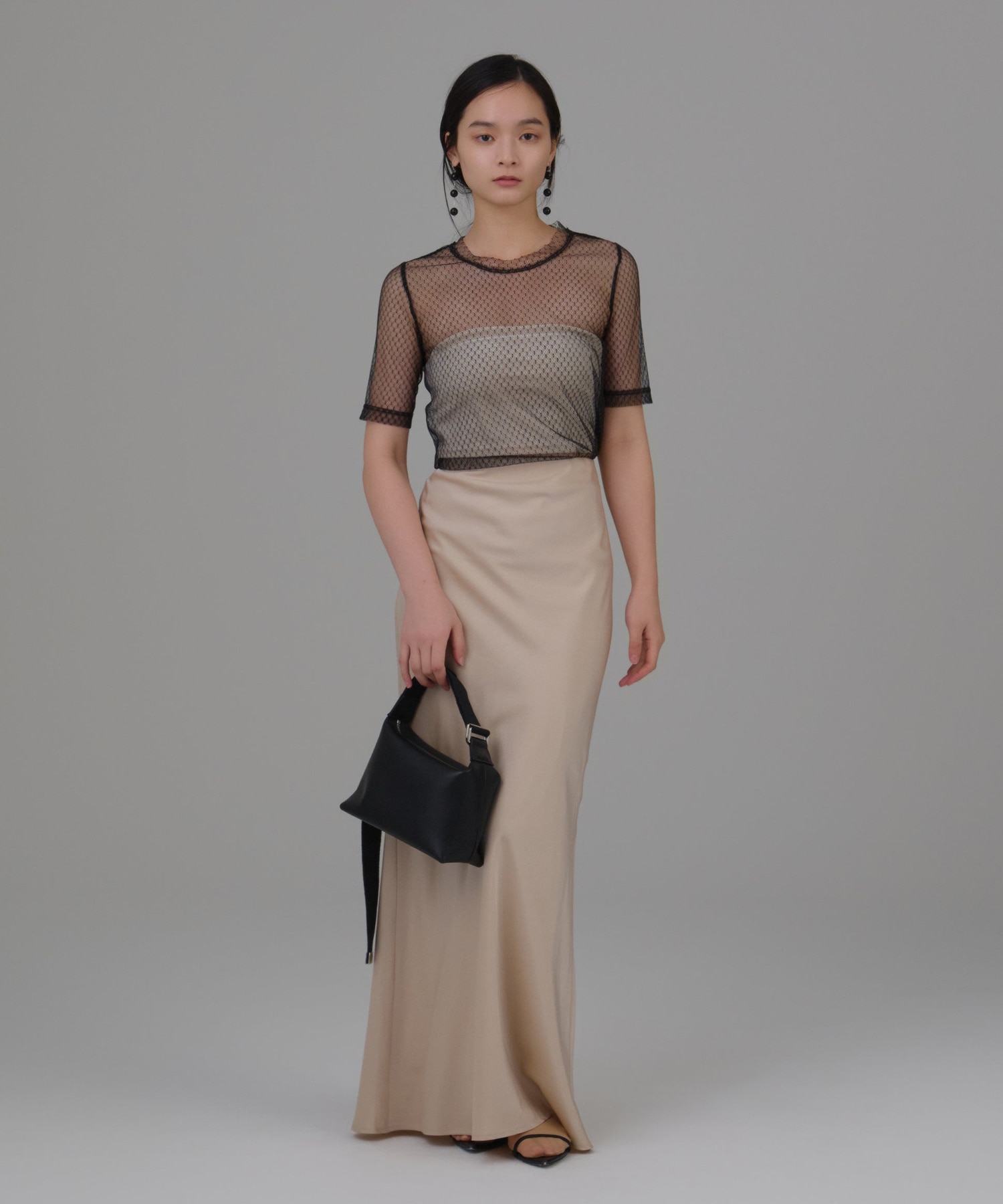 WEB限定】tulle lace tops(FREE BLACK): Louren: WOMENS｜THE TOKYO