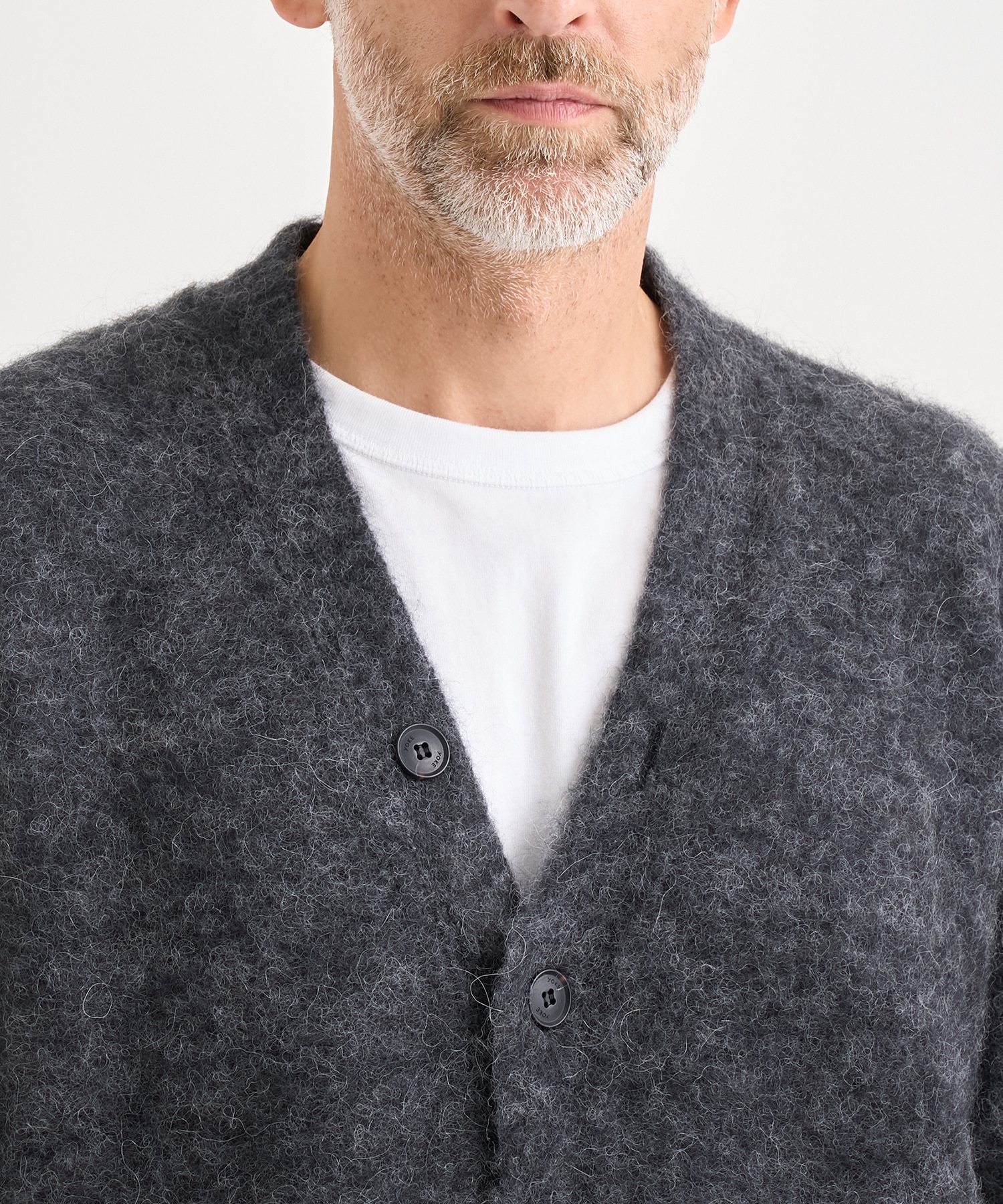 3Color Mix Baby Alpaca Cardigan | YOKE