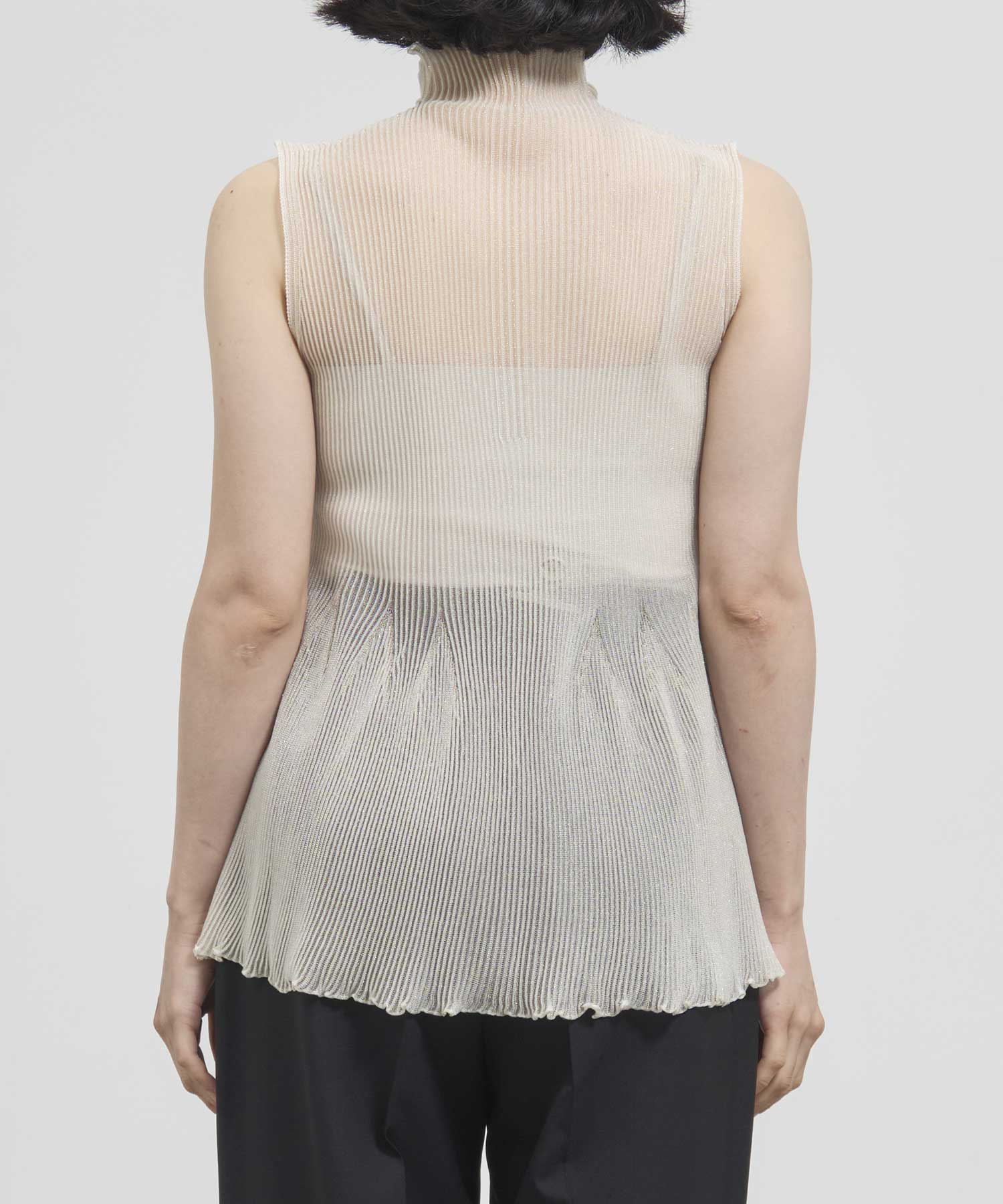HYPHA LUCENT GLITTER SLEEVELESS TOP(FREE GOLD): CFCL: WOMENS｜THE