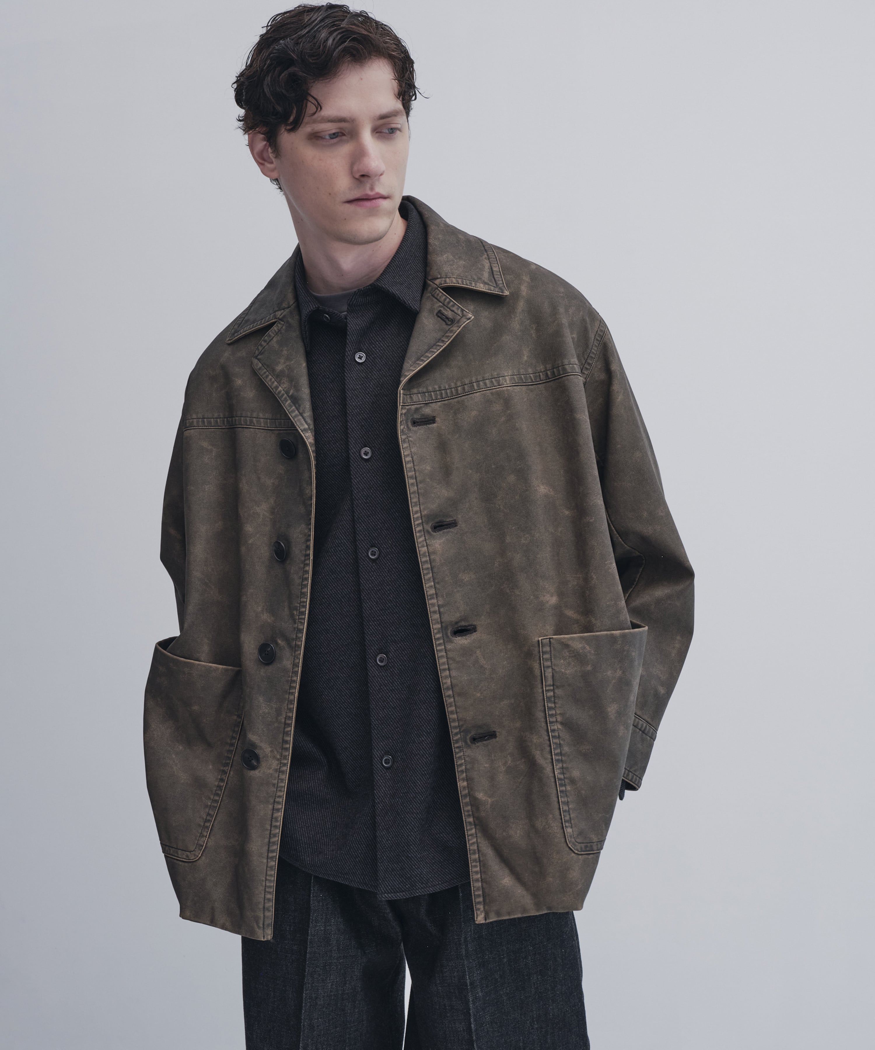 ヴィンテージレザー ランチコート(1 BLACK): CITY TOKYO: MENS｜THE