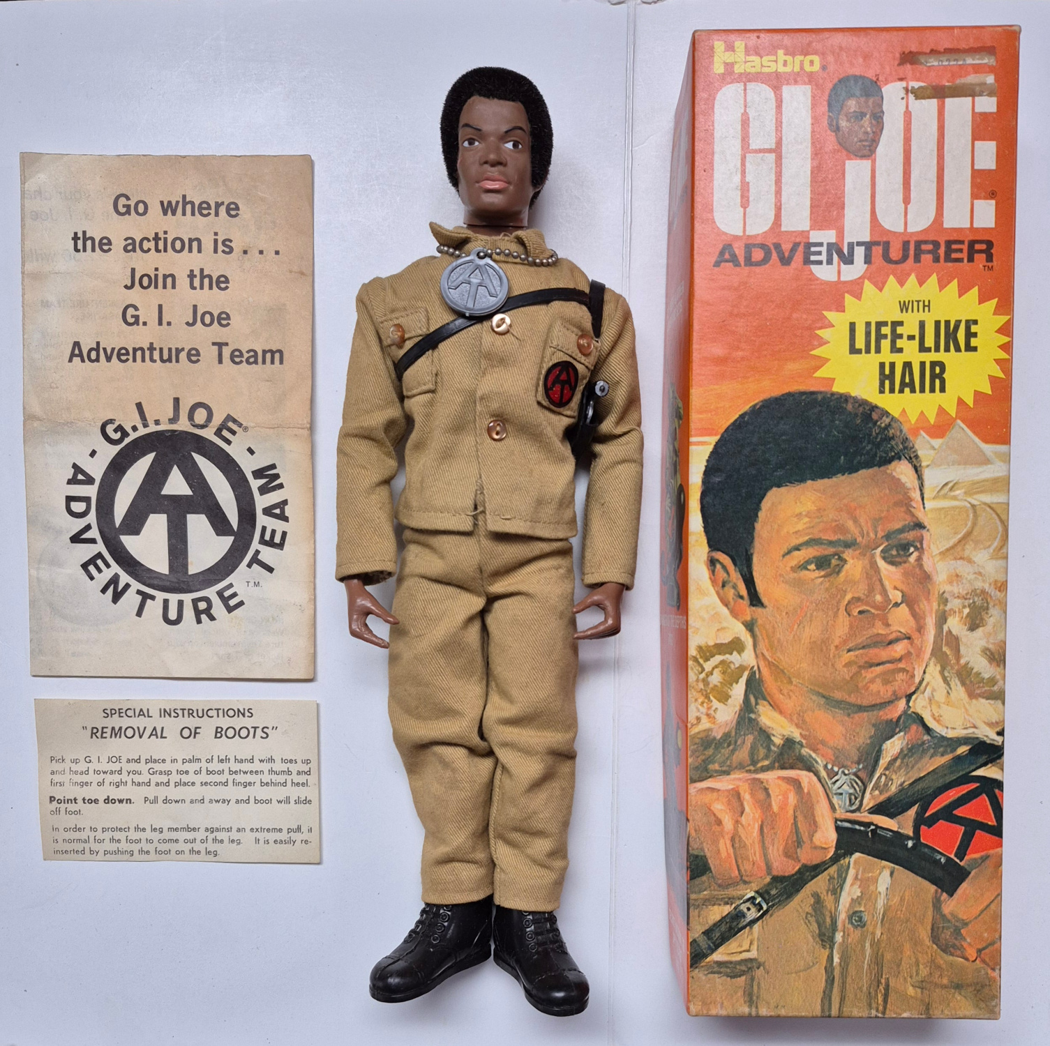 1970 Hasbro 12″ G.I. Joe Complete Adventure Team African American