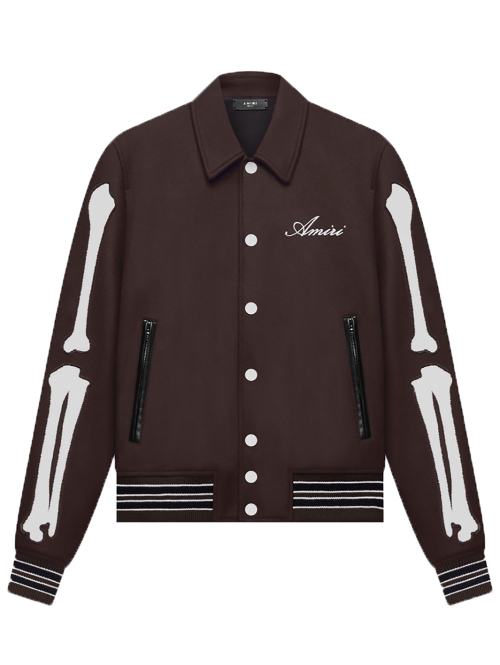 Bones Varsity Bomber Jacket Brown | The Webster