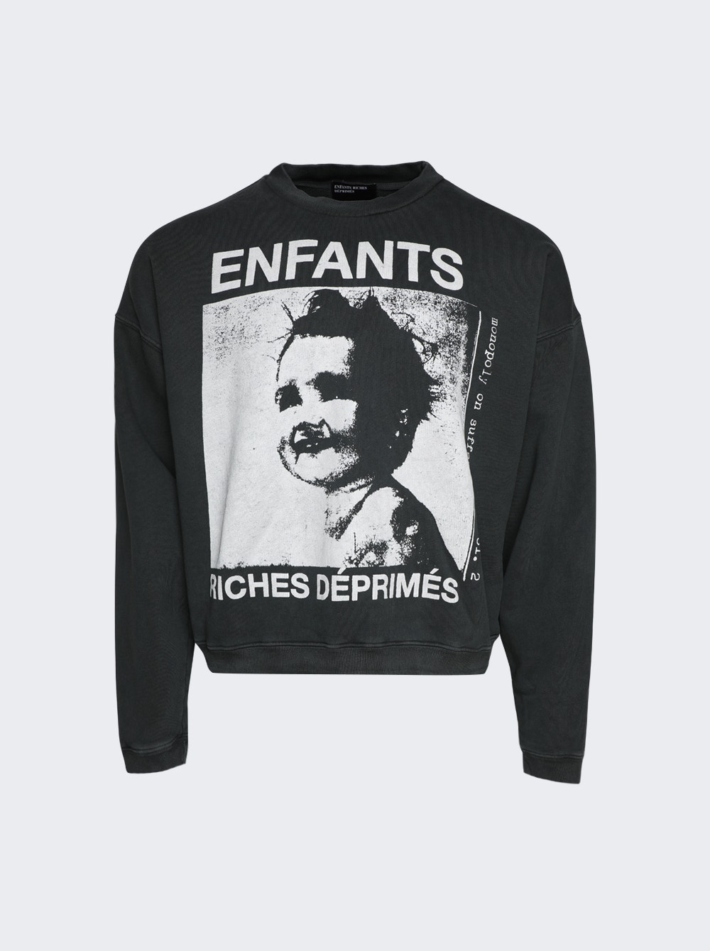 Branded Infant Crewneck Sweatshirt Black and White | The Webster