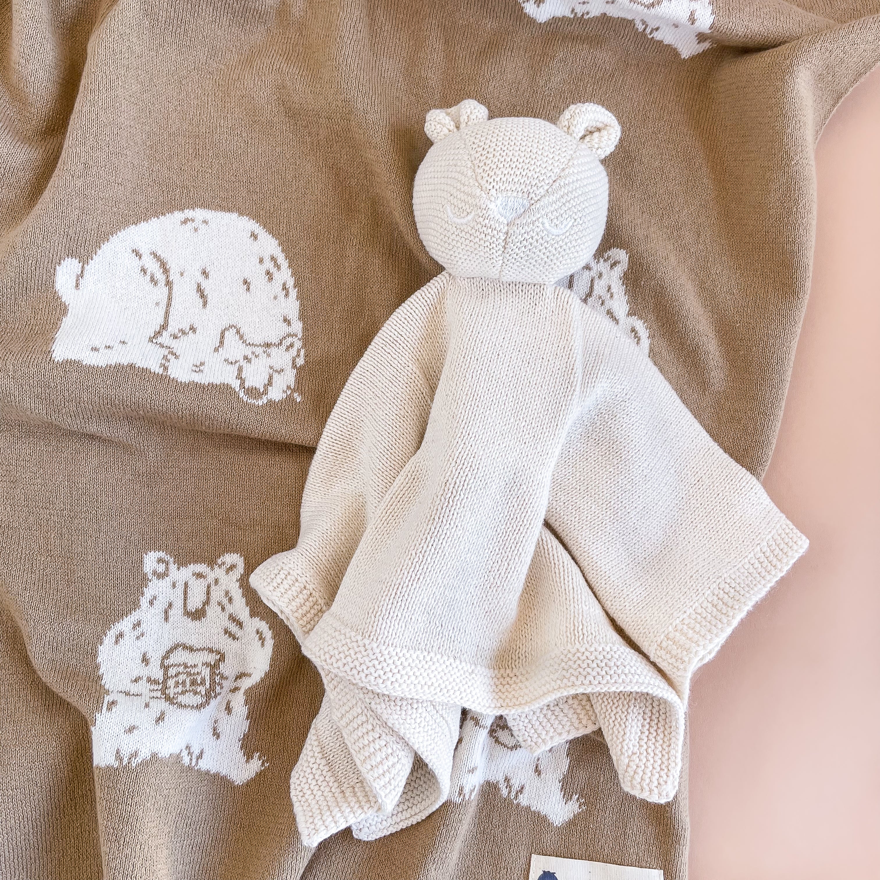 Honey Bear Blanket + Lovey Baby Gift Set | Organic Cotton – The