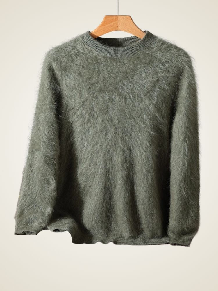 Anton - Brushed Crewneck Cashmere Sweater | The Cashmere Studio