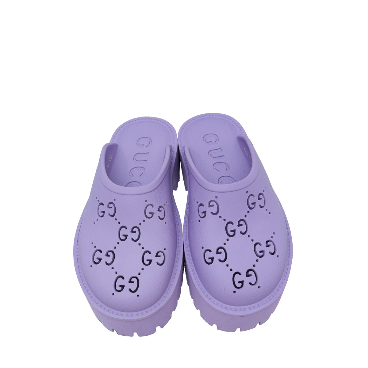 Gucci Purple GG Platform Perforated Sandal 36 – THE CLOSET