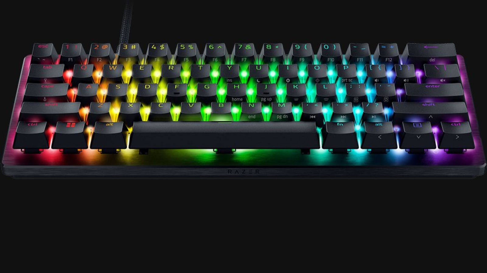 The Huntsman V3 Pro Mini has a 60% form factor