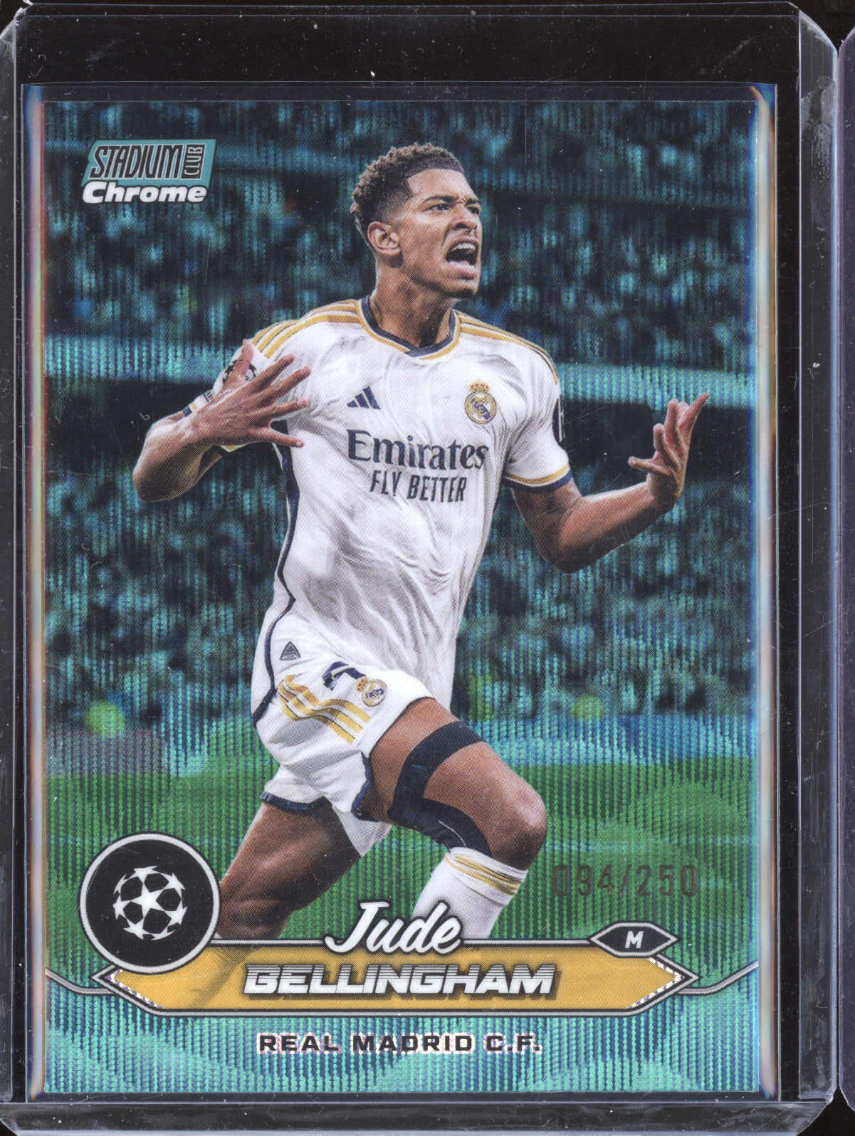 Jude Bellingham 2023-24 Topps Stadium Club Chrome UEFA 55 Aqua Wave 94