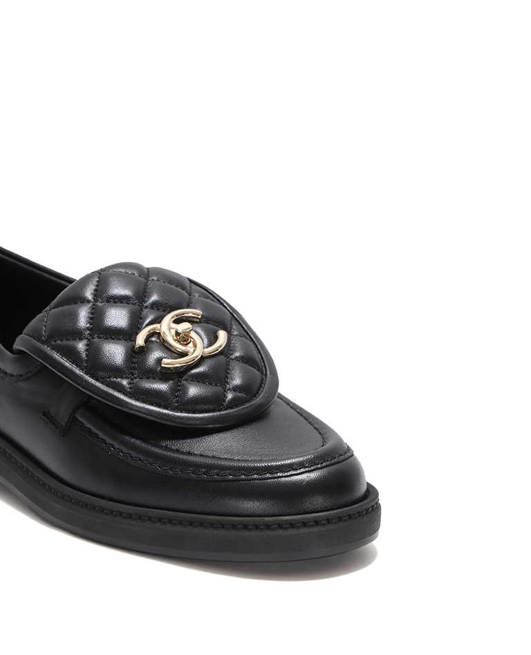 シャネル チェックバッグ バックル ローファー ブラック - CHANEL | THÉM