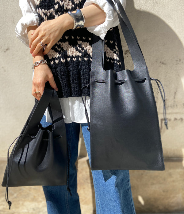 Aeta/SMOOTH LEATHER TOTE S(BLACK)