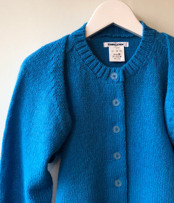 FUMIKA_UCHIDA/7G Shetland/SEPARATE-SLEEVE CARDIGAN(GUM)