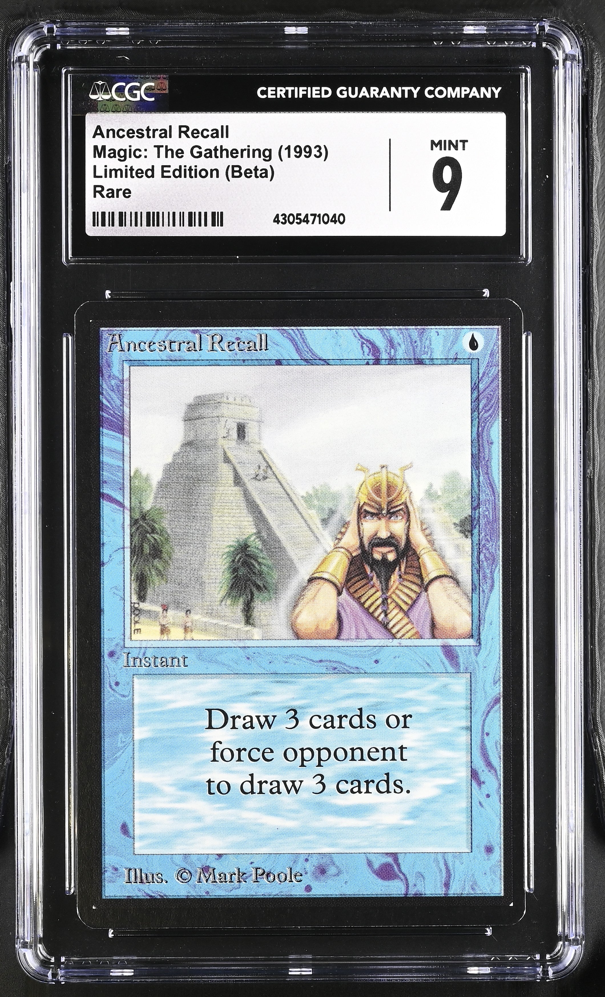 Ancestral Recall | Limited Edition (Beta) | Rare | Non-Foil | CGC