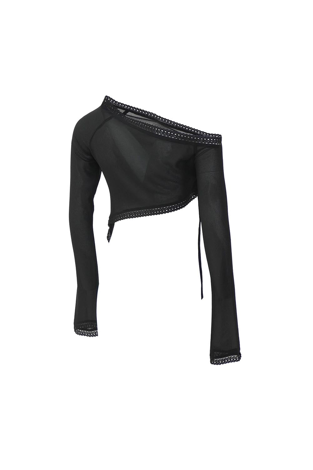 THEREDTHREAD / ザレッドスレッド】S lace up curve tops