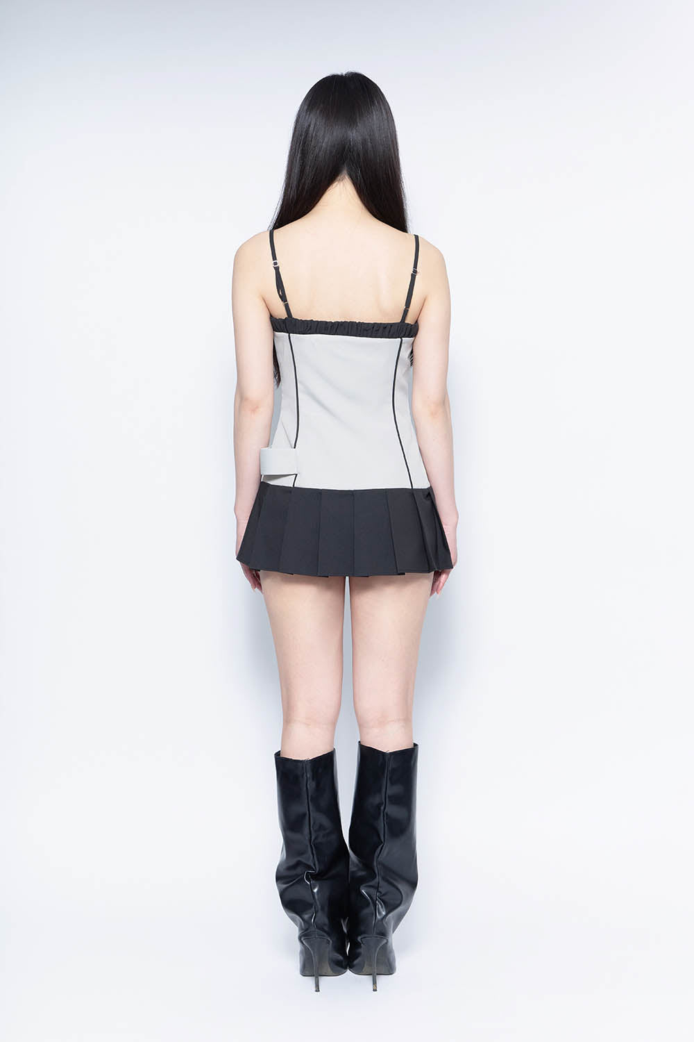 THEREDTHREAD / ザレッドスレッド】S ribbon dress pleats