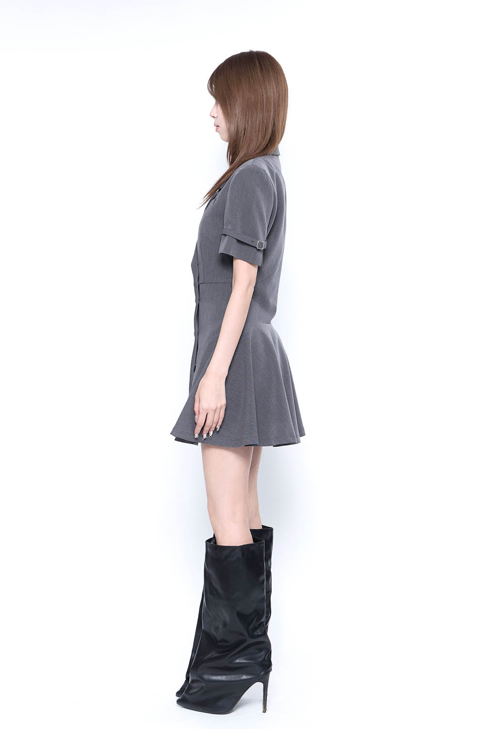 THEREDTHREAD】S panel jacket dress mini