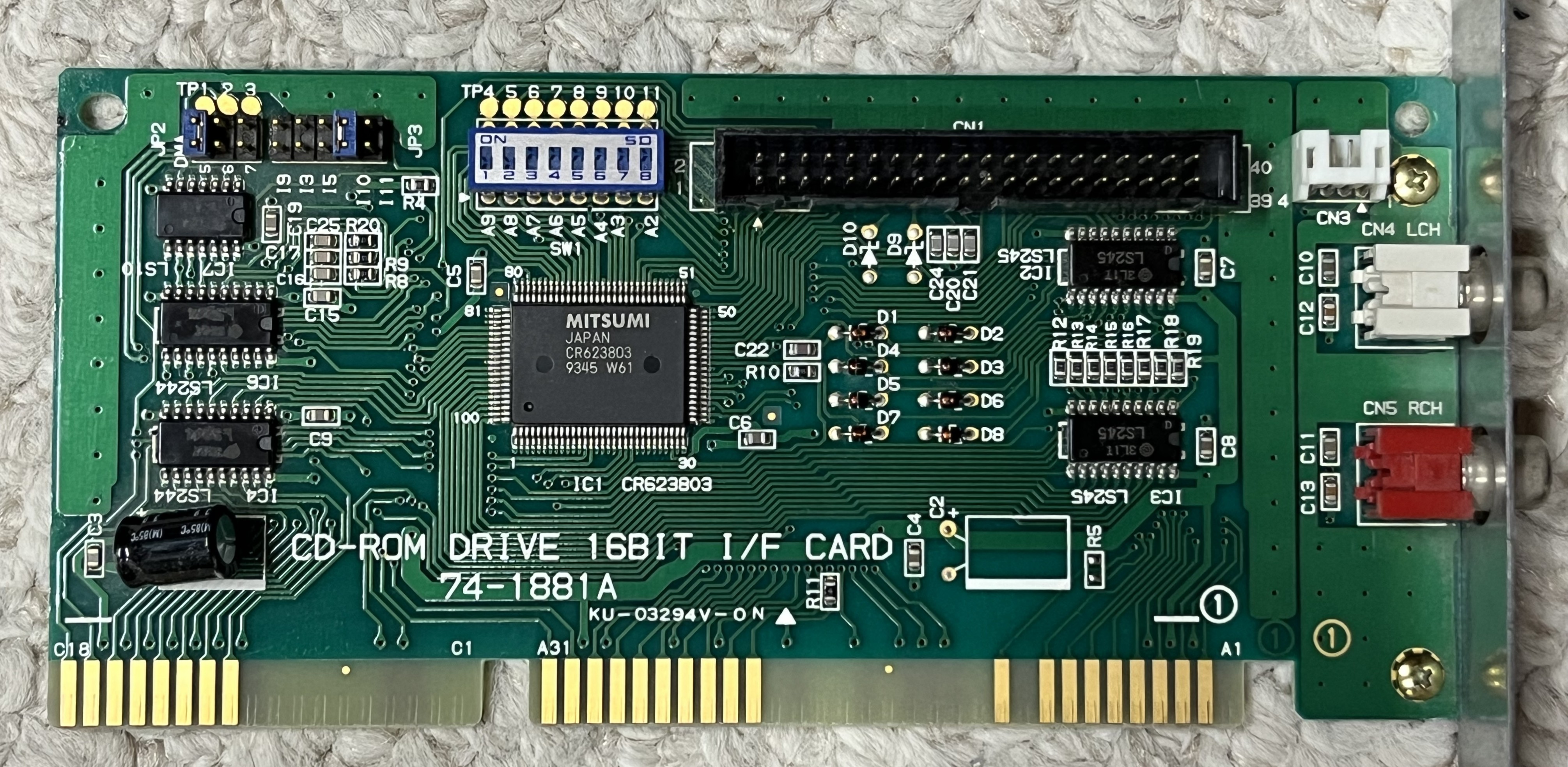 Mitsumi CD-ROM Drive 16bit I/F Card 74-1881A