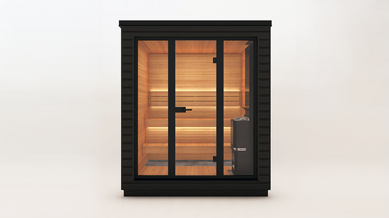 3 Person Fully Assembled Saunum Classic Mini Outdoor Sauna — The