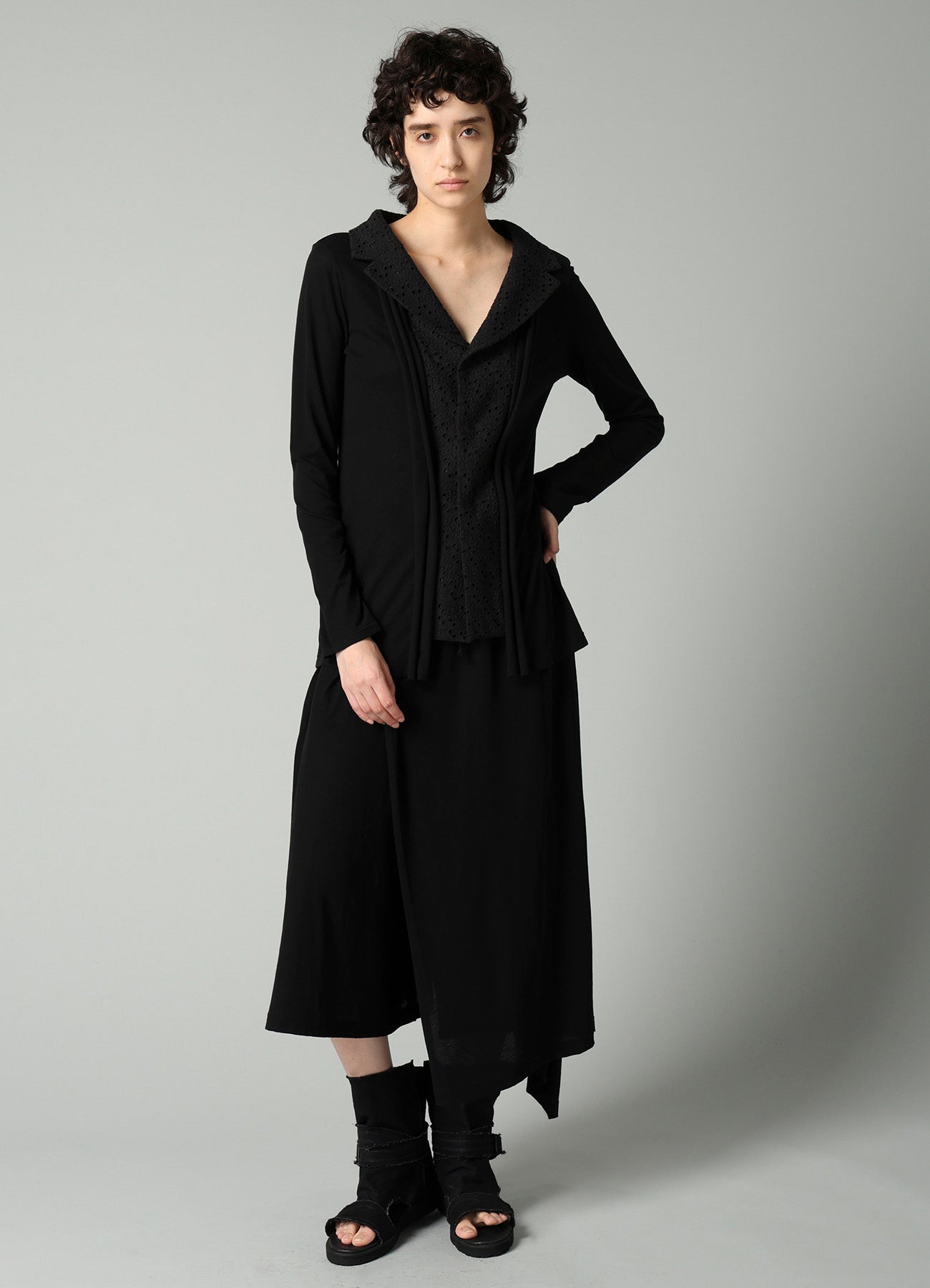 COTTON SINGLE JERSEY DRAPED SKIRT PANTS – THE SHOP YOHJI YAMAMOTO