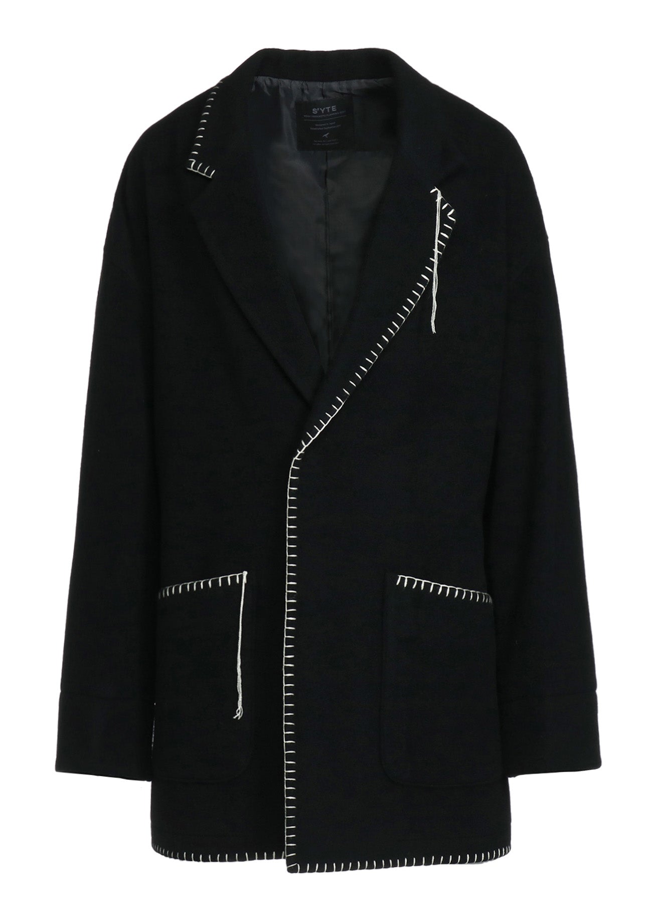 W/TOP MOSSA OVERSIZED JACKET WITH WITH BLANKET STITCH DESIGN – THE