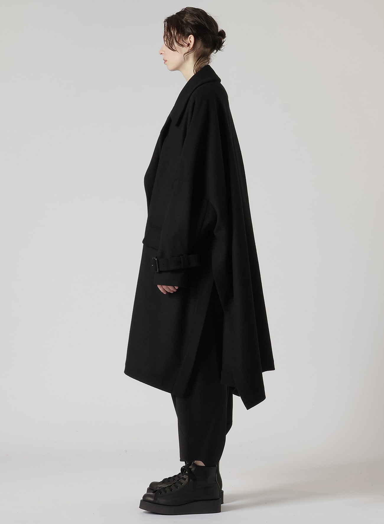 MELTON R-SIDE SLIT COAT(S Black): Soldes｜THE SHOP YOHJI YAMAMOTO