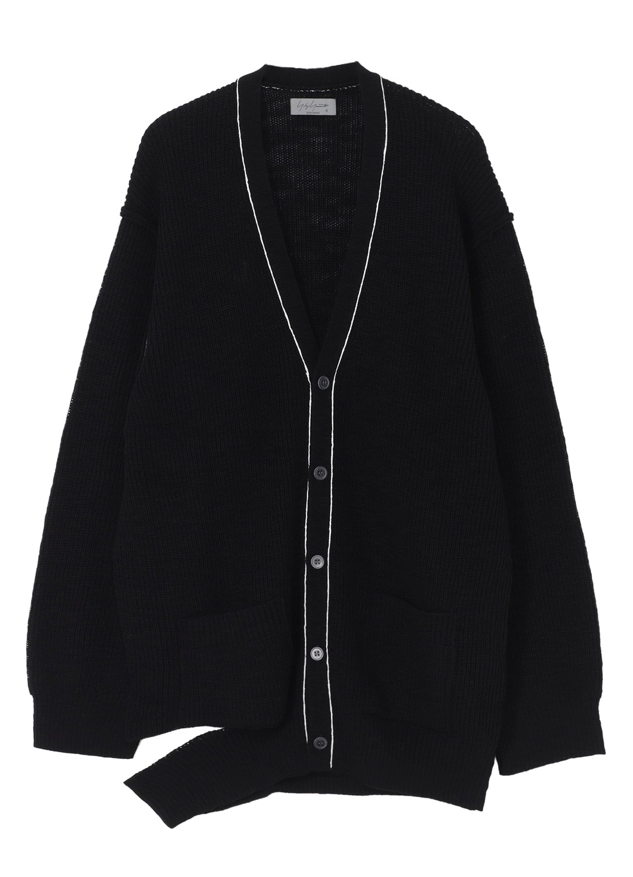 HALF CARDIGAN SLIT DETAIL V NECK CARDIGAN(FREE SIZE Black): Soldes