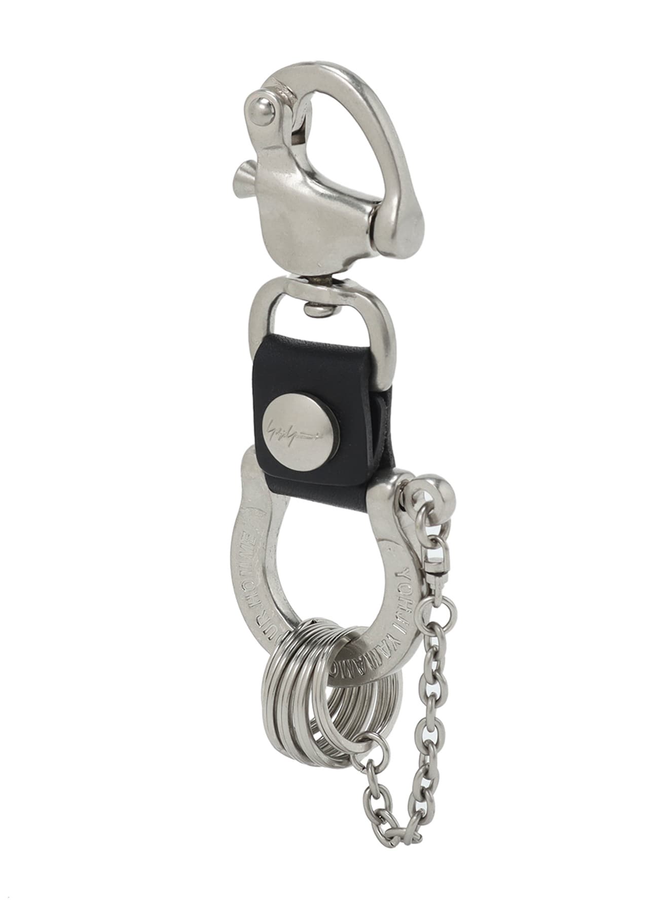 BRASS/IRON YY SIGNATURE CARABINER(FREE SIZE Black): Yohji Yamamoto