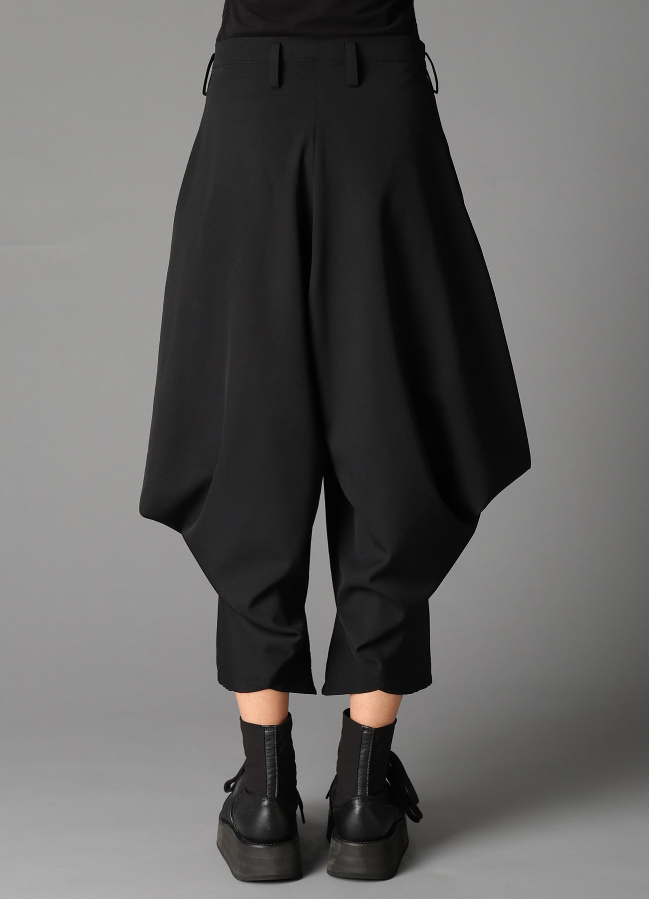 W/GABARDINE BIG TUCK PANTS B(S Black): LIMI feu｜THE SHOP YOHJI