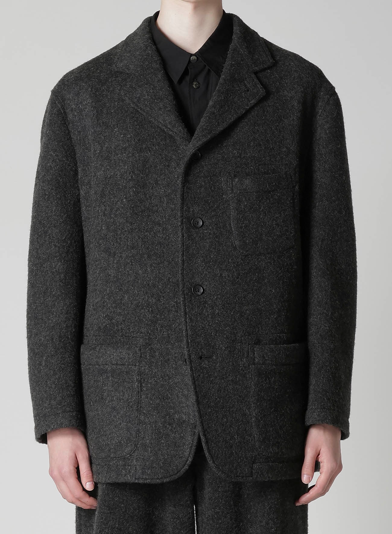 Y's for men × MASSES】WOOL HERRINGBONE JACKET(S Black): Y's for