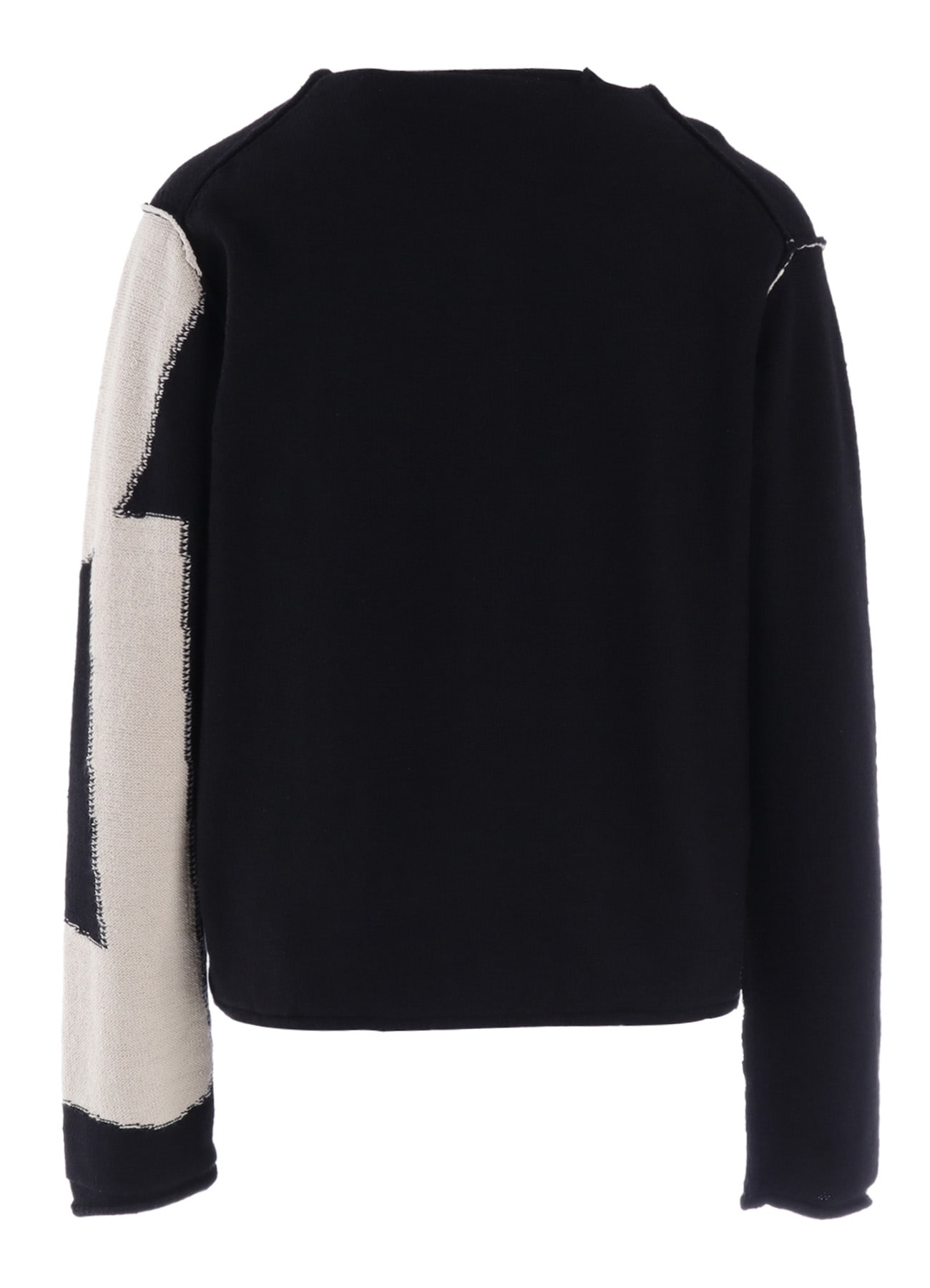 INTERSIA JERSEY ROUND NECK KNIT CARDIGAN(S Black): Y's｜THE SHOP