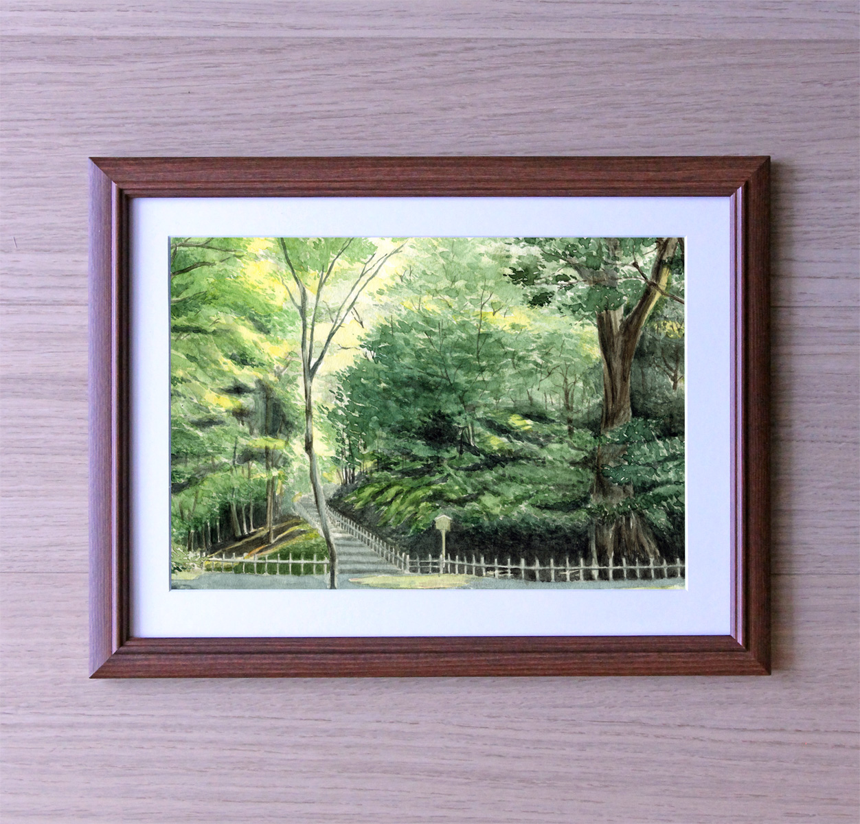 庭園の風景（額付） | Yukari.Tanemura ｜インテリア絵画 アートの専門