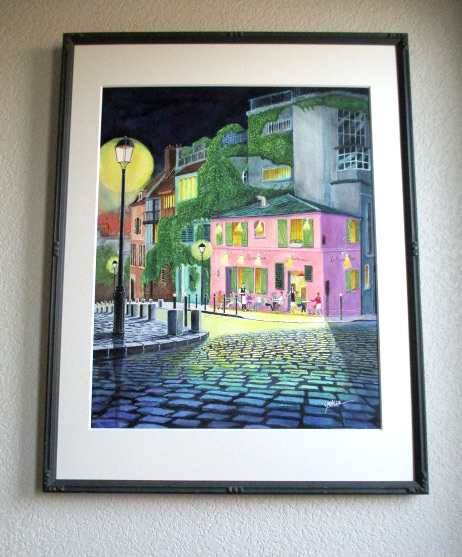 モンマルトルのLa Maison Rose | いしげ ゆきお ｜インテリア絵画