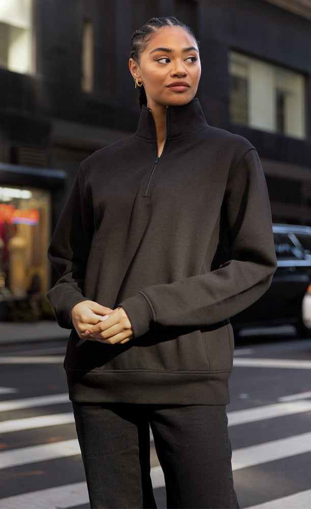 320Q • Ultimate Fleece 1/4 Zip Sweatshirt – Threadfast Apparel